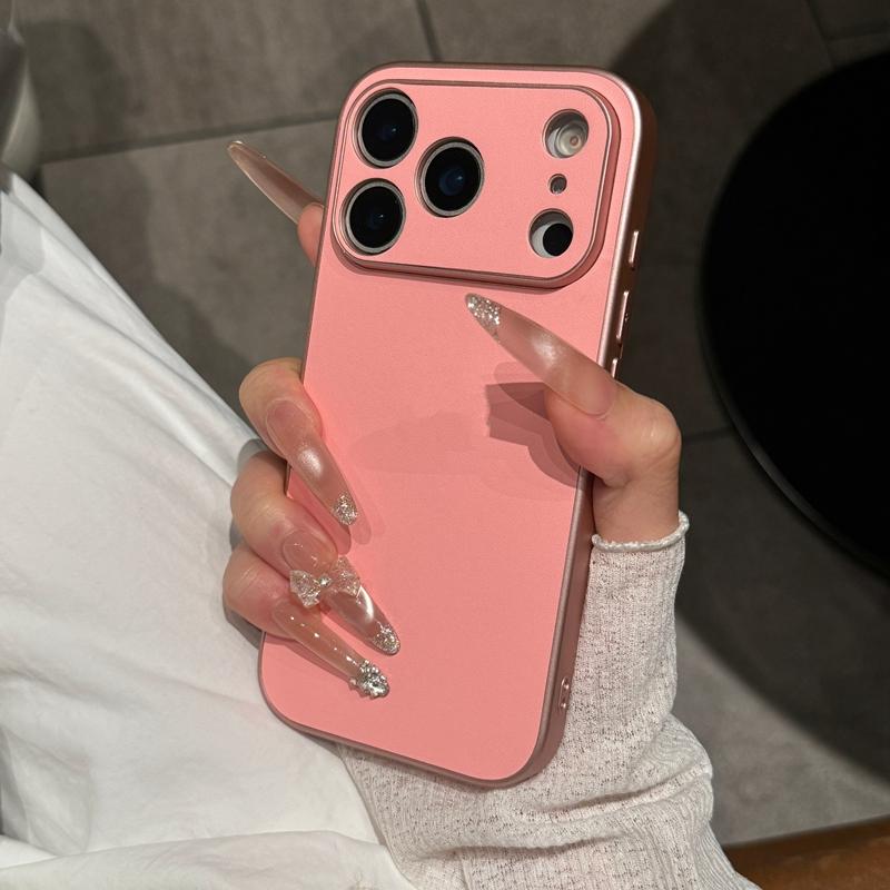 Luxury Matte Cortex Plain Phone Case For For Iphone 11 12 13 14 15 16 17 Pro Max Plus Air Shockproof Bumper Back Cases Cover