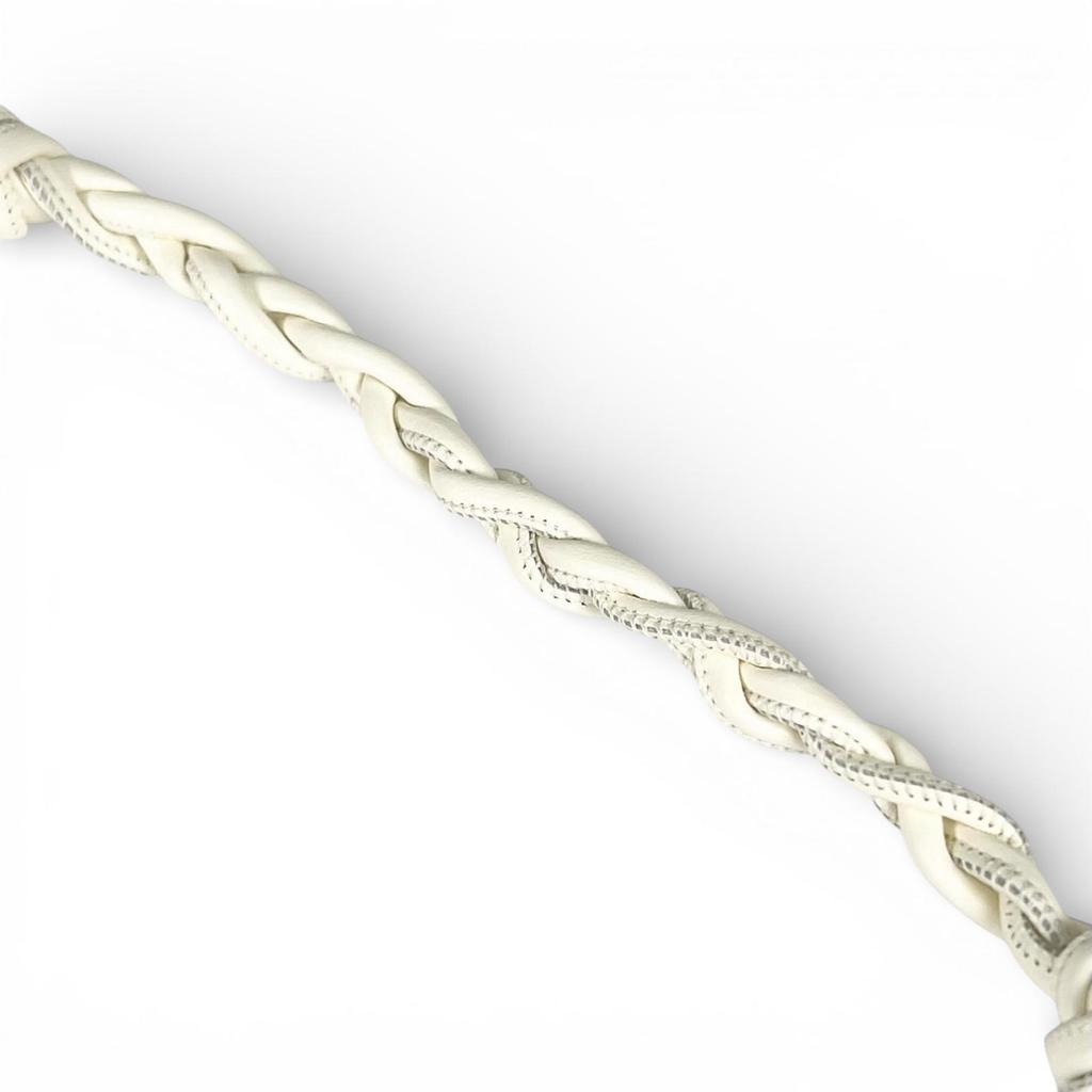 Pristine JIL SANDER Shoulder Bag Tangle SM White Leather Women Used