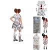 Halloween It Clown Role Playing Costume Set Children Dress For Role Play