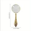 1pc/2pcs 5X Metal Handheld Magnifier Exquisite Carved Delicate Pattern for Reading Compact Retro Design with Vintage Charm