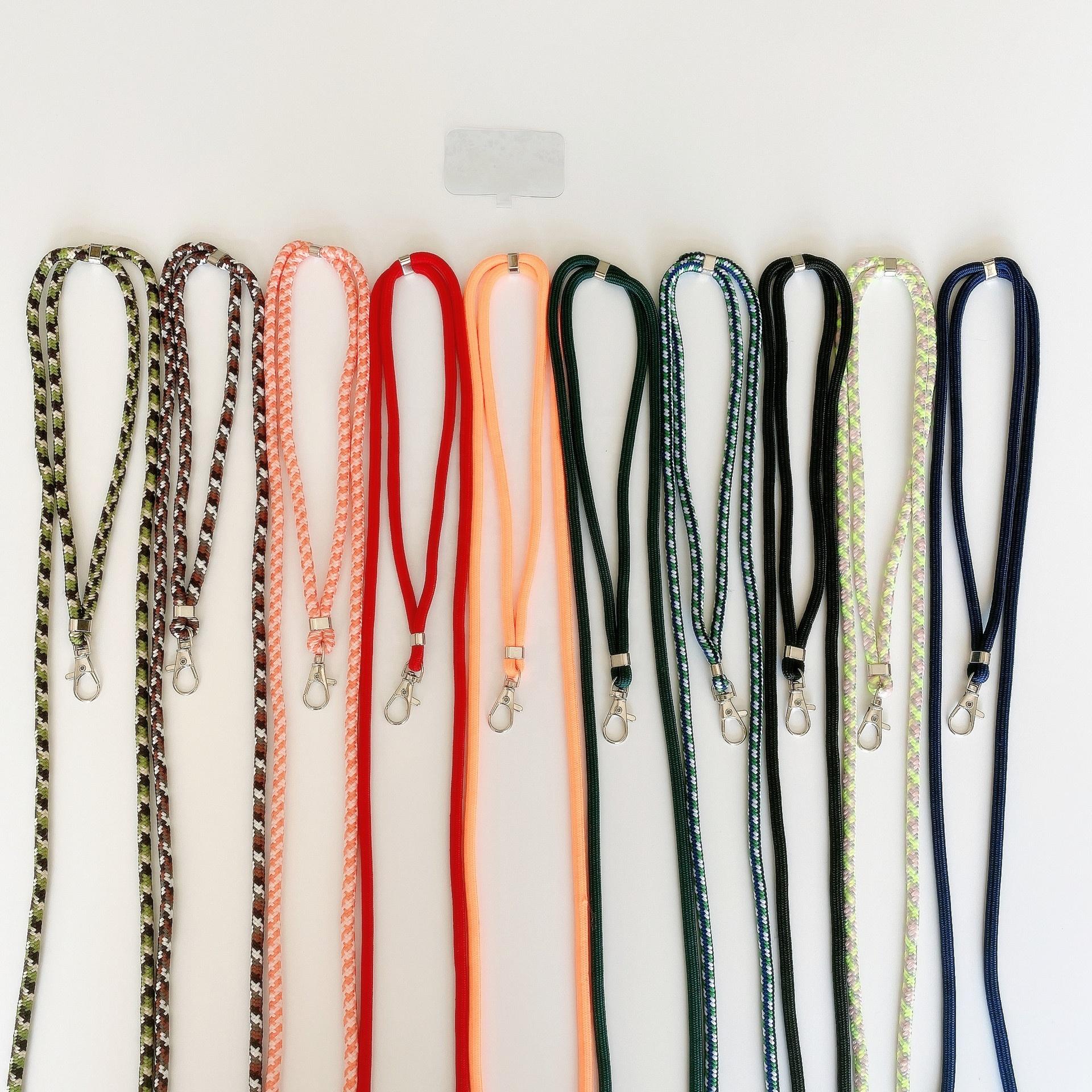 Custom High Quality Adjustable Crossbody Shoulder Strap Lanyard with clear Pvc Patch for Mobile Phone case чёрный
