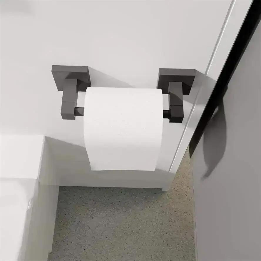 1 Pcs New Black Square 304 Stainless Steel Toilet Paper Holder Bathroom Toilet Paper Holder Sanitary Ware Hardware Hanging Parts