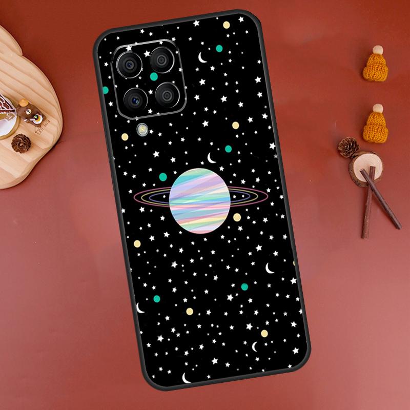 Outer Space Planet Stars Moon Case For Samsung Galaxy M52 M32 M22 M12 M13 M23 M33 M53 M14 M34 M54 M20 M30s M31s M51 Cover