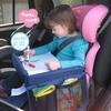 Car Seat Travel Tray Foldable Waterproof Lap Desk Portable Multifunctional Table Board Snacks Toys Cup Storage Pockets