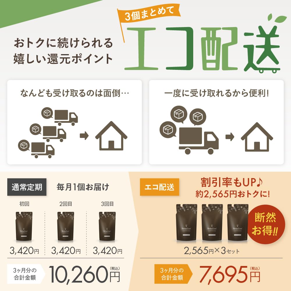 of Herbal Leaf Conditioner Refill [Set 3]