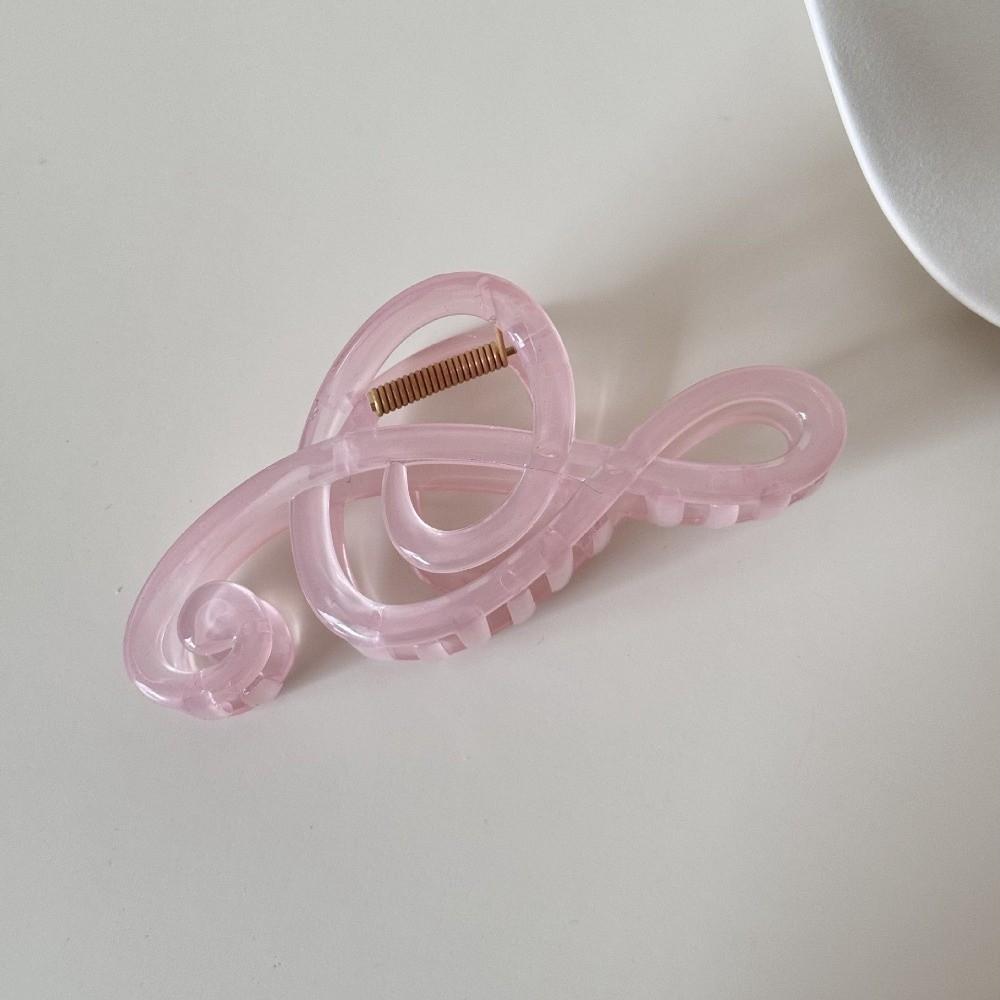 Solid Color Musical Note Hair Clip Non-Slip Large Barrettes Retro Hair Claw Clips Women