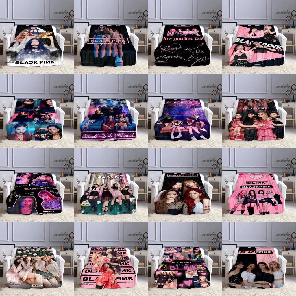 Blackpink Blanket Idol Group Pink 3d Digital Print Flannel Blanket Supplies