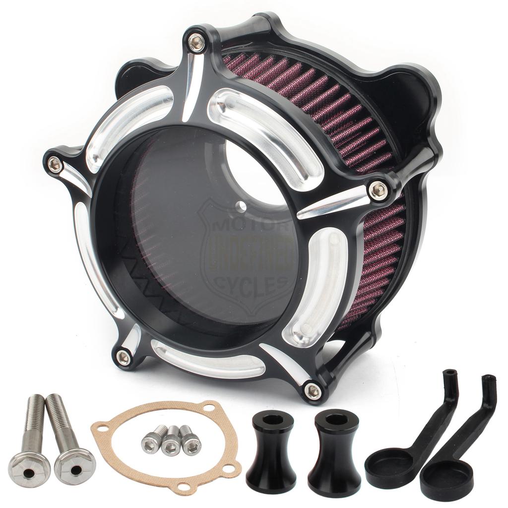 Air Cleaner Filter Intake For Harley Twin Cam EVO Dyna Softail FXST Touring Road King Street Glide 1993-1999 Motorcycle Clear