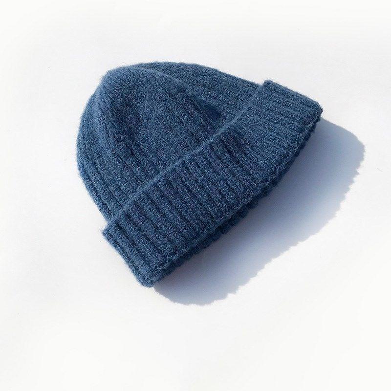 Unisex Strickmütze Vintage Hip Hop Einfarbig Gestrickte Mütze