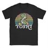 Super Marios Yoshi Retro Line Run Portrait T Shirt Unisexs  Cotton for Unisex TShirt Round Neck  Tees Short Sleeve Clothes Printed