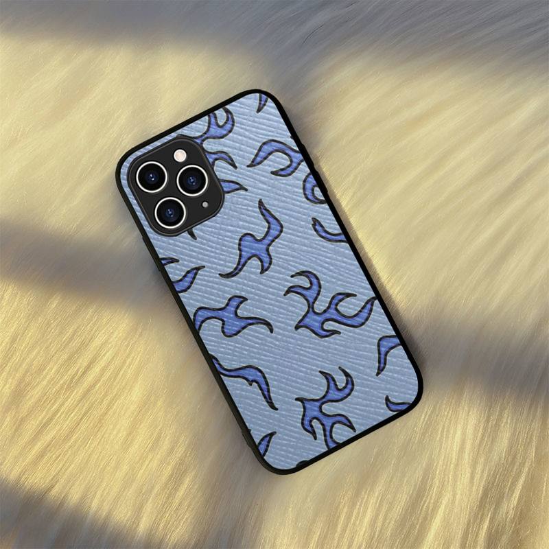Artistic Flame Phone Case Hard Leather Case for iPhone 11 12 13 Mini Pro Max 8 7 Plus SE 2020 X XR XS Coque