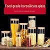 Food-Grade Borosilicate Glass Tea Canister for Coffee, Flower Tea, and Powder - Moisture-Proof Storage Jar