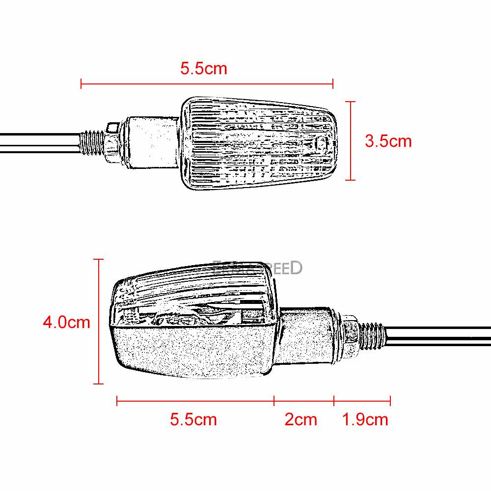 2PCS Amber Motorcycle Turn Signal Lights Bulbs Universal Front  Rear Indicators 12V Lamp For Chopper Bobber Motorcycle
