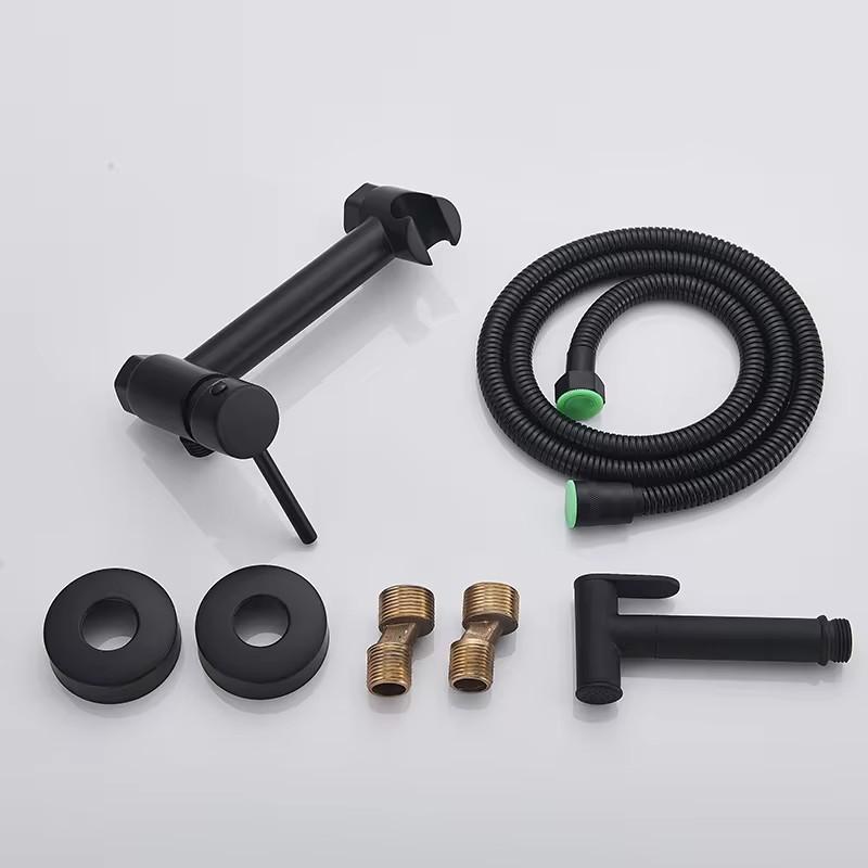 Brass Faucet Shower Toilet Bidet Faucet Portable Sprayer Bathroom Toilet Bidet Hot and Cold Mixers Water Valve Jet Set