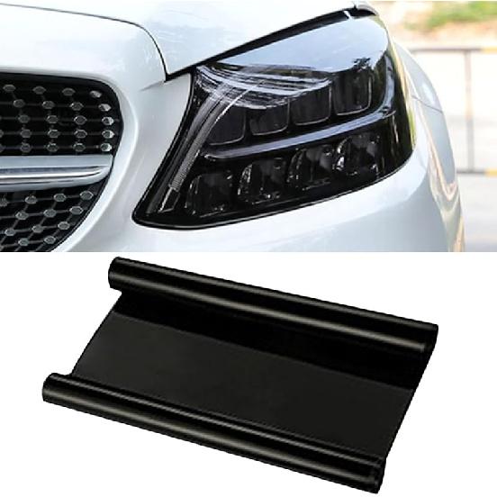 11.88×48 Inches Car Light Self-Adhesive Tint Film Brake Light Headlight Tail Light Fog Light Car Vinyl Wrap Protector Film Auto Modification Cover