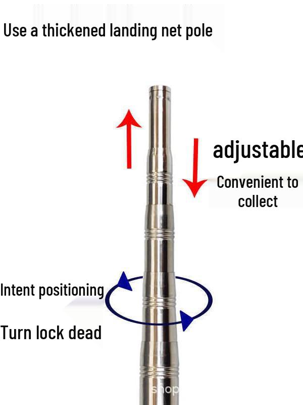 Outdoor Fishing Landing Net Pole & Grass Cutting Knife Set - 5m/6m, Branch Saw, Fish Scooper.