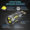 MAXGTRS 2x W16W T15 LED Canbus Error Free Backup Light T16 921 912 W16W Bulbs Car Reverse 6500K White 12V Lens