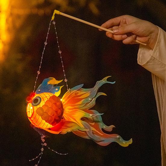 Lyktmaterialesett DIY Goldfish Lanternesett Tradisjonell kinesisk lykt for midthøstens vårfestivaler