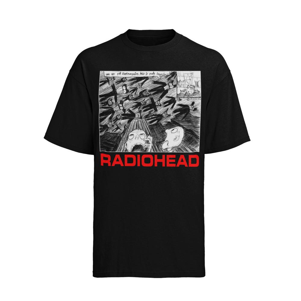 

RADIOHEAD Retro Music Band Concert Men s T-Shirt Cotton S-XXXL 3XL