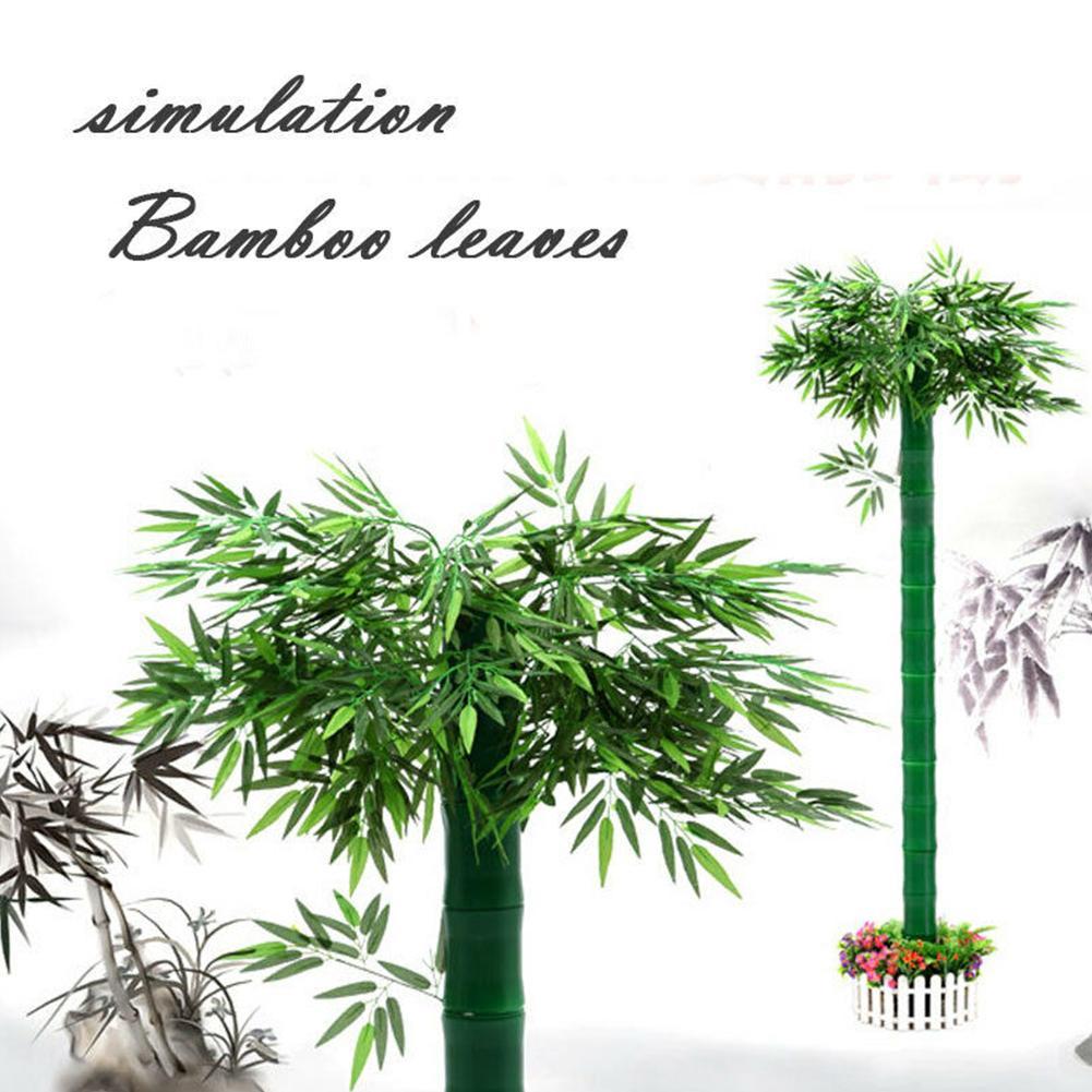 Simulated Leaves, Bamboo Leaves, Hanging On The Wall, Green Wall Flowers And Indoor Artificial U8U6