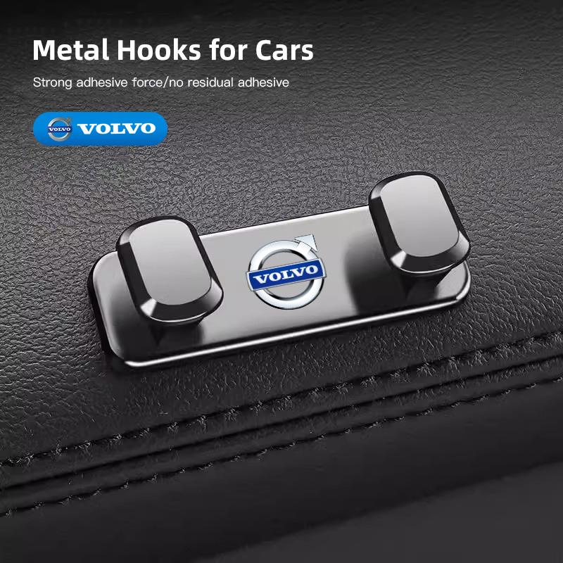 Car Double Hook High Quality Metal Hanging Storage Organizer For Volvo ES90 EC40 EX40 EM90 XC90 V90 V60 XC60 V40 S80 S60 S90 C40