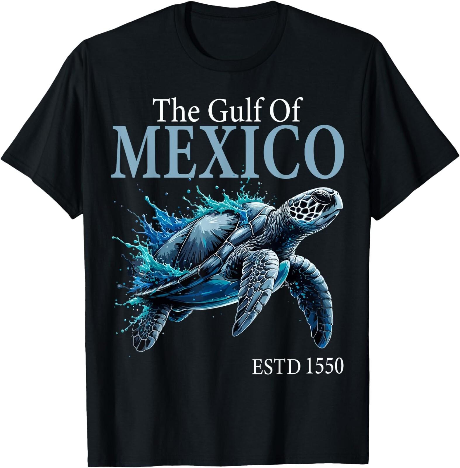 Retro Gulf Of Mexico Turtle T-Shirt, Unisex Tee XXXL