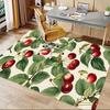 1PC Cherries Leaves Non-Slip Floor Carpet Compatible for Office&Living Room&Bedroom&Dining room - Flat- Soft & Pattern, Vibrant Colors-W230