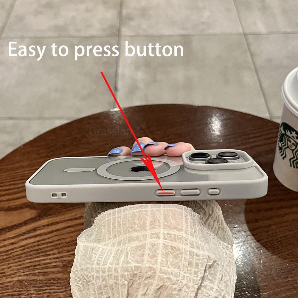 Luxury Magnetic Wireless Charge For Magsafe Case For iPhone 15 14 13 12 11 Pro XR XS Max Shockproof Soft Bumper Cover Clear Case