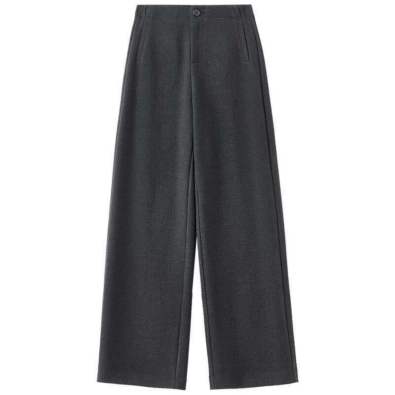 Women's Silk & Wool Blend High-Waisted Straight-Leg Pants