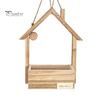 Rustic Home Wall Decoration Wooden Planter, Creative Hanging Flower Pot Basket for Indoor Plants Natural Wood Faux Flowers, Decor Living Room Balcony