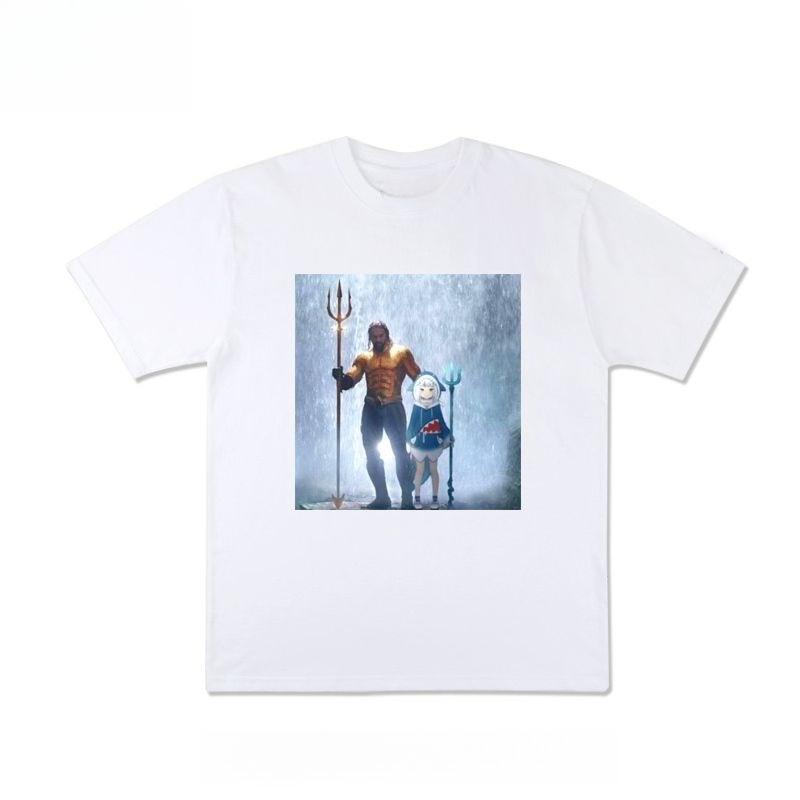 

Autumn and Winter European and American Heavy Cotton Character Printing T-shirt 2025 New Men s and Women s Comfortable T-shirts S