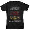 Camiseta Game Of Thrones "Bandeiras de Sigilos" - até 5X Camiseta Unissex