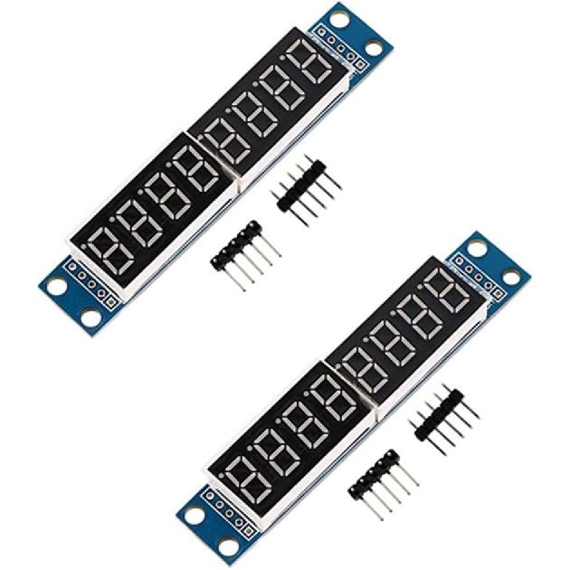 HiLetgo 2pcs MAX7219 8-Digital Segment Digital LED Display Tube for Arduino 51/AVR/STM32