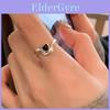 Bague Tendance Cœur Noir Entourant Pour Femmes Design Unique Accessoire de Charme Haut de Gamme