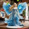 Blue-winged Guardian Angel, 2D Flat Acrylic, Tabletop Decoration, Suitable for Living Room, Office, Gifts, Christmas, Halloween