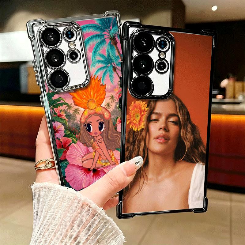 K-Karol G Tropicoqueta Soft Phone Case For Samsung Galaxy S26 Ultra S25 Edge S24 FE S23 Plus S22 S21 + S20 Plating Anti-Fall Fun
