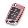 Carbon Fiber Key Case for Volkswagen Golf, Passat, Tiguan - Fits New & Old Models
