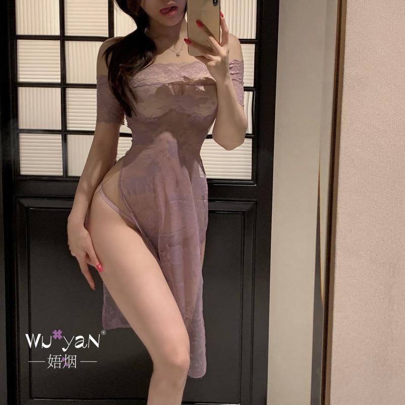 Sex Underwear Cheongsam Fun Women's Abstinence Large-scale Qqny Couple Love Fun Open Crotch Sexy Pajamas