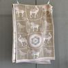 High-end animal jacquard scarf women's autumn new contrasting color warm neck protection scarf dual-purpose outer cover decorative shawl
