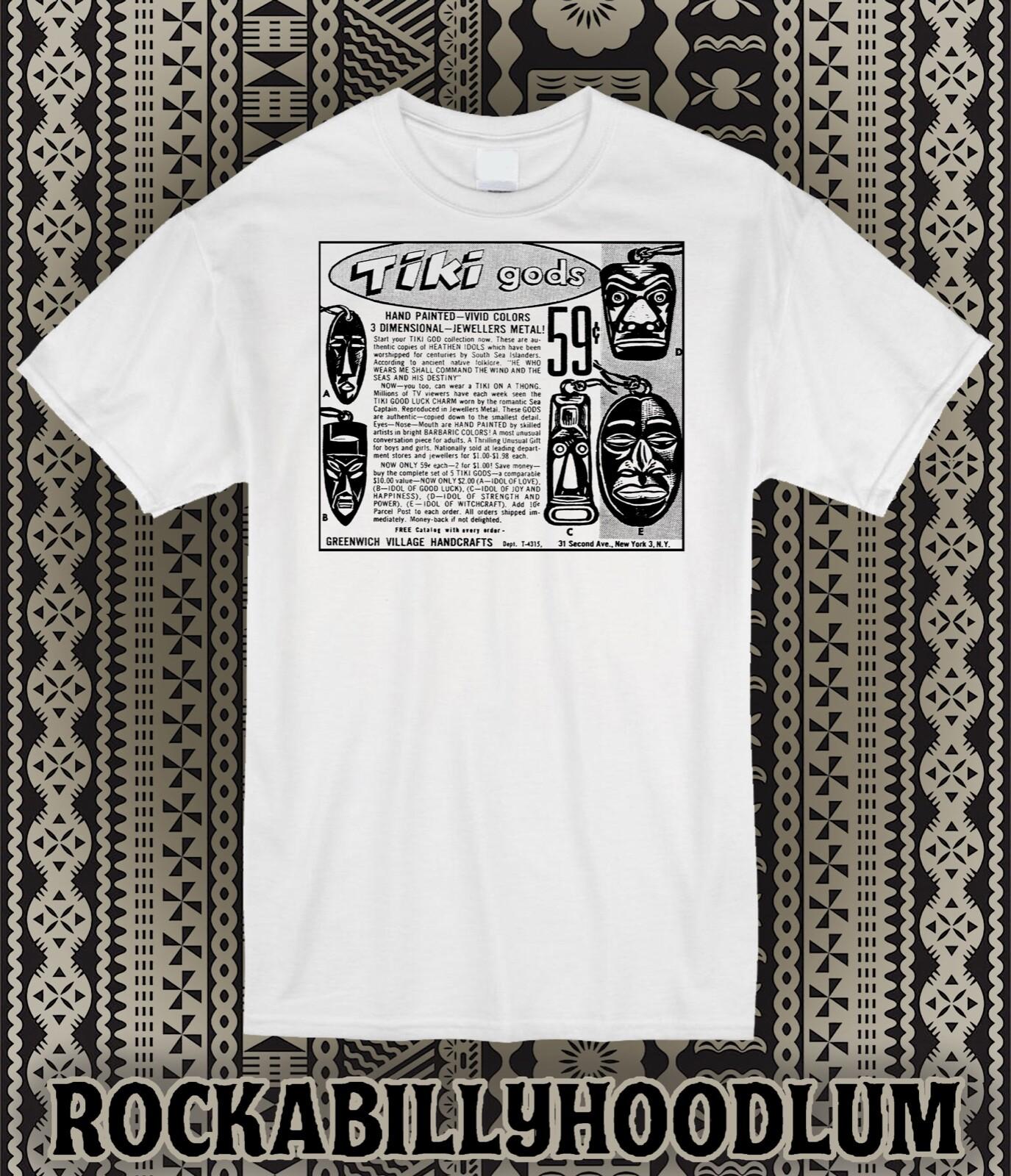 Retro Tiki Art Tee T Shirt Tiki Gods Greenwich Village handcrafts NYC XXXXL