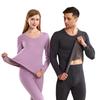 Men's and Women's Plus Velvet Thermal Underwear Set - Cashmere Silk Autumn Winter Base Layer