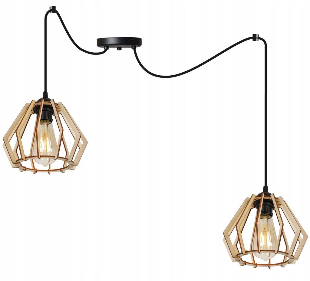 MODERN WOODEN LED CEILING HANGING LAMP