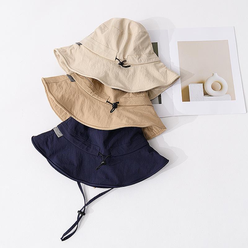 Hat 2025 new spring and summer travel visor sun protection foldable large brim size head circumference outdoor hat