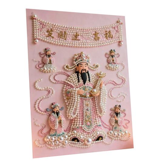 Kit de Pintura com Pérolas de Plástico para Adultos DIY Arte 3D com Pérolas Artesanato Pérolas de Plástico Tela Pré-Impressa Conjunto para Decoração de Casa Amantes de Artesanato