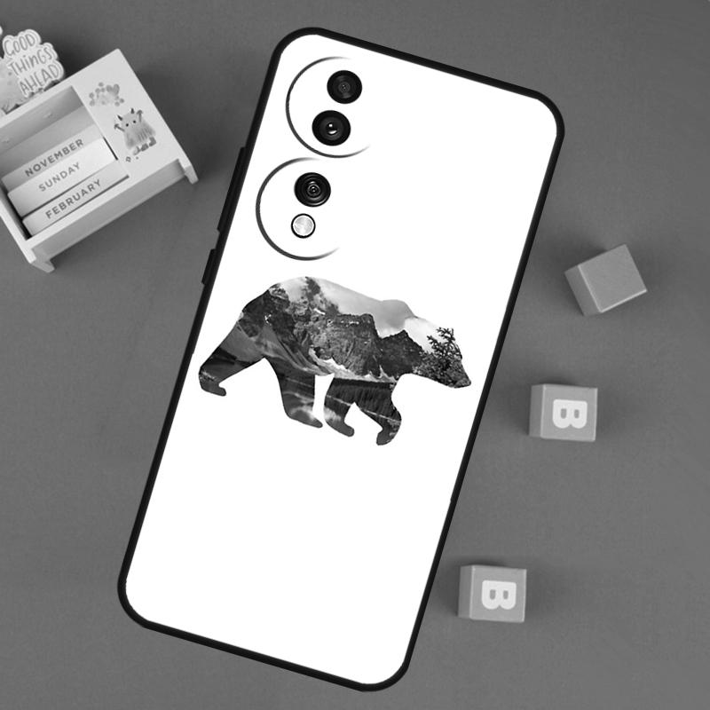 

Cartoon Grizzly Bear Case For Honor 400 Pro 200 70 90 Lite X9a X9b X9c X9d X8b X8c Win RT Magic 8 5 6 7 Pro Cover Honor 400 Lite