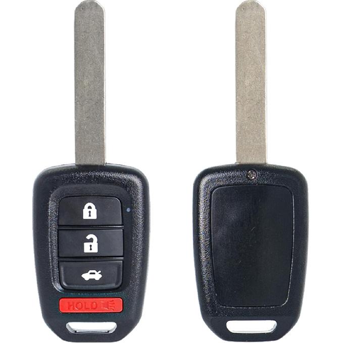 Key Fob Keyless Entry Fits for Honda Accord 2013-2015 / Civic 2014-2015 Control Remote Head Key Replacement MLBHLIK6-1T 35118-T2A-A20 4 Button 47CHIP