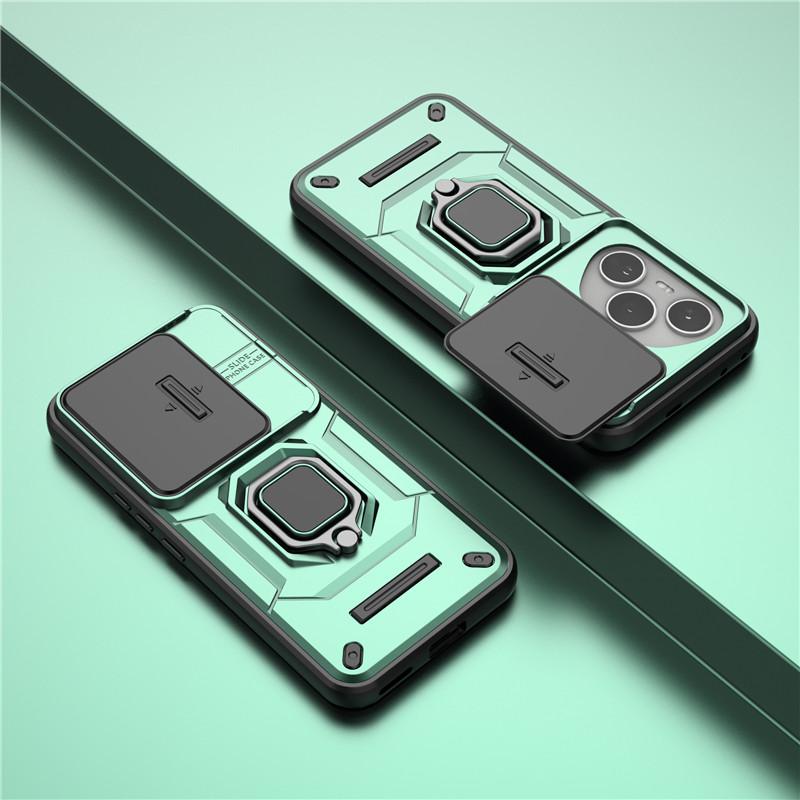 

Чехол для Honor 400 Pro 5G для Honor 90 200 400 Pro Чехол Защита линз Противоударный Сдвижное окно Магнитный держатель Бампер зелёный
