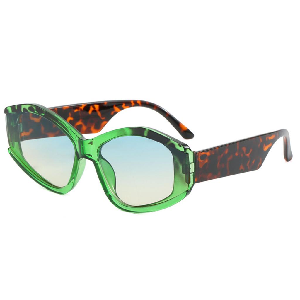 Cat's Eye Contrast Sunglasses Female Diamond-shaped Large Box Polygon Sunglasses Sunscreen Advanced Sunglasses