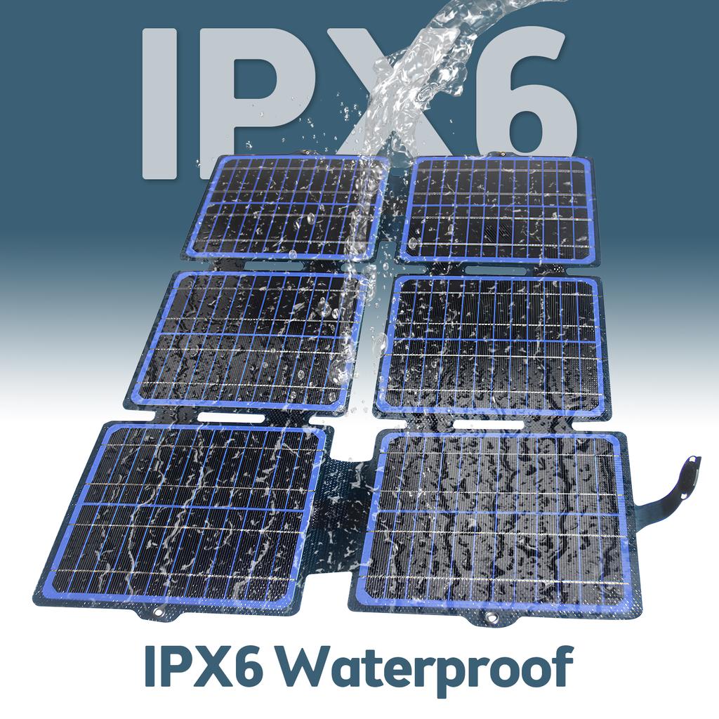 30-watowy przenośny panel słoneczny IPX6 wodoodporny ETFE monokrystaliczny składany panel słoneczny ładowarka z