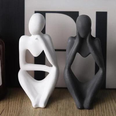 DIY Creative Handmade Thinker Statue Silicone Mold Art Abstract Human Body Plaster Ornament Mould Epoxy Resin Mold Home Decor